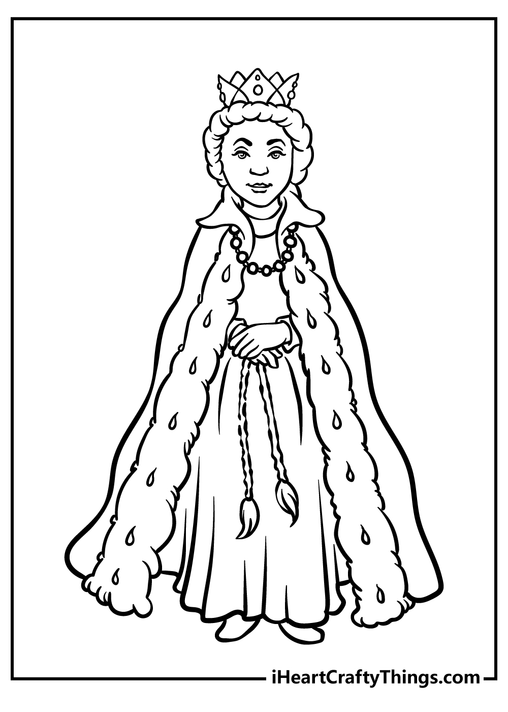 Queen Coloring Book for kids free printable