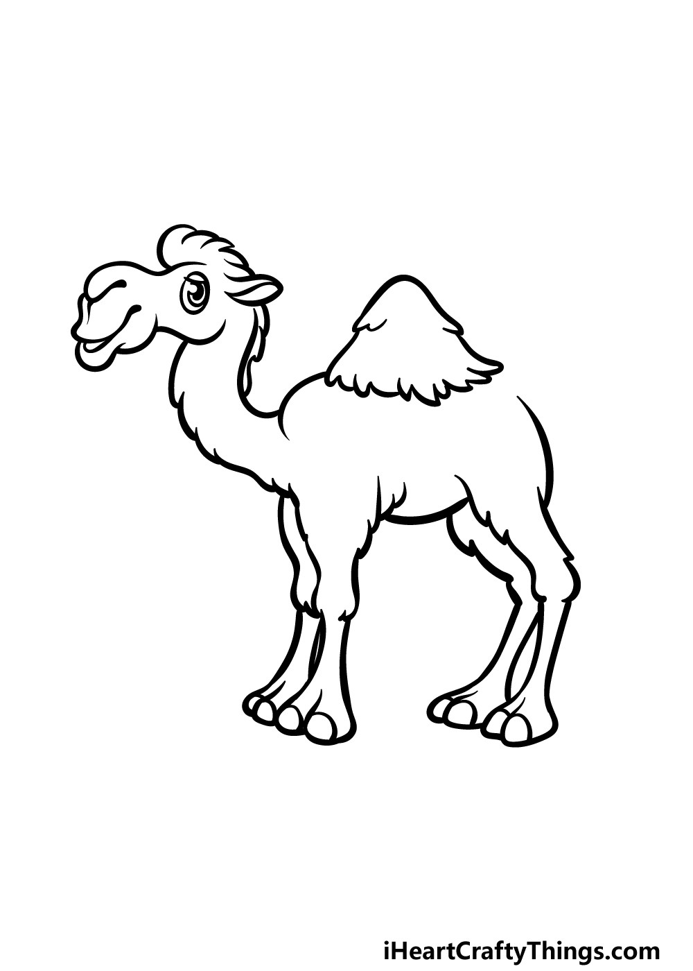 how to draw a cartoon camel step 6