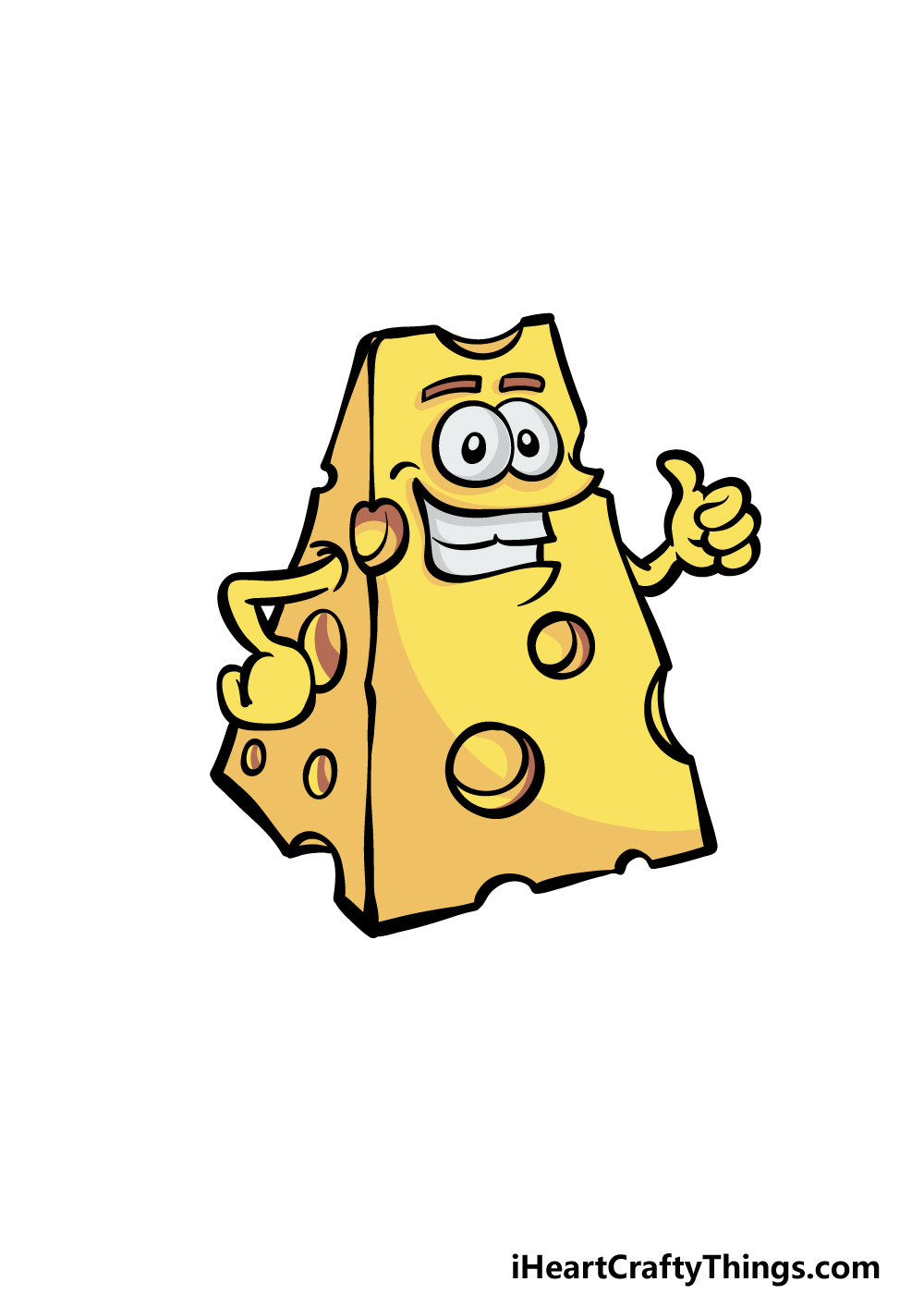 Cartoon Cheese Drawing - How To Draw A Cartoon Cheese Step By Step