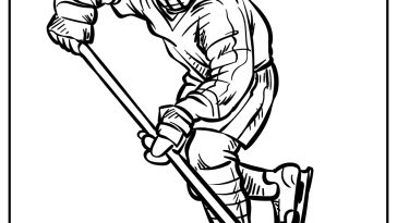 Hockey Coloring Pages free printable
