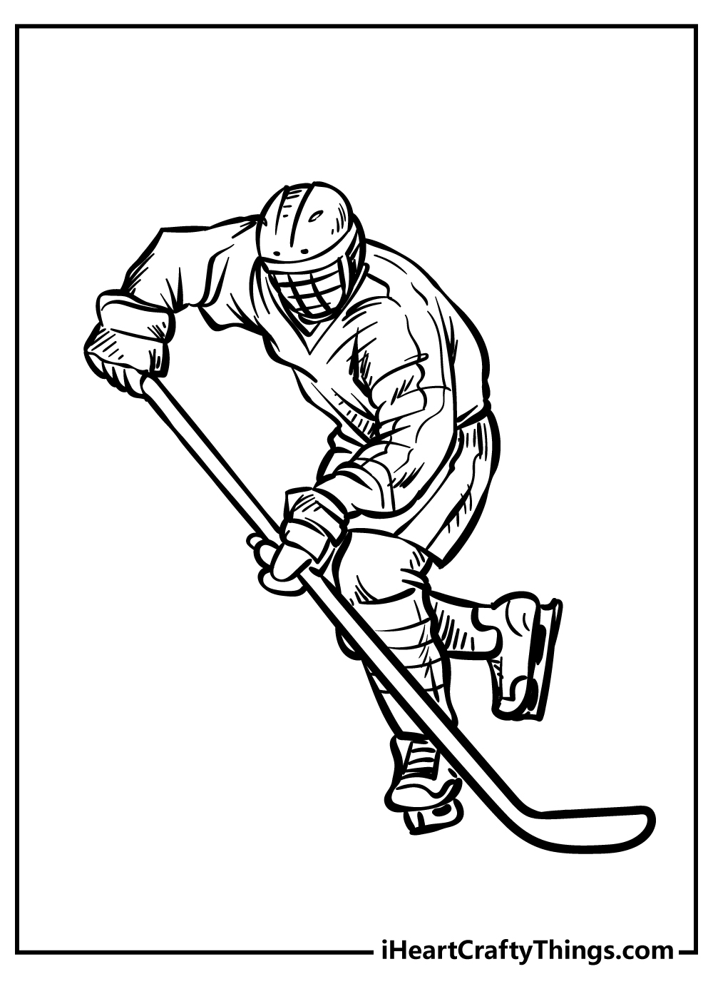 Hockey Coloring Sheet for children free download
