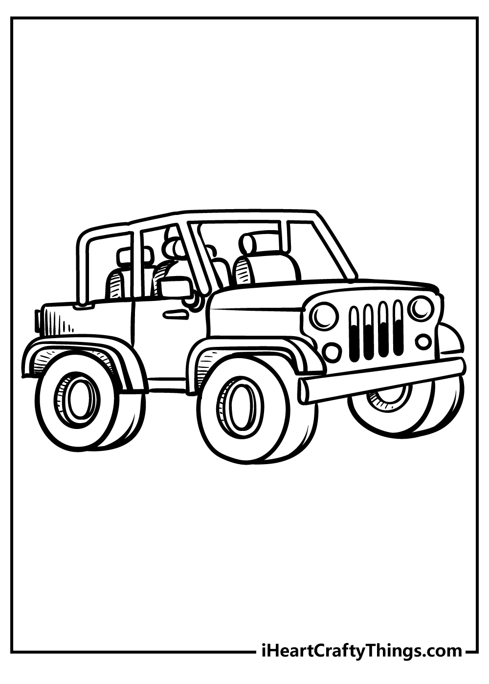 Jeep Coloring Sheet for children free download