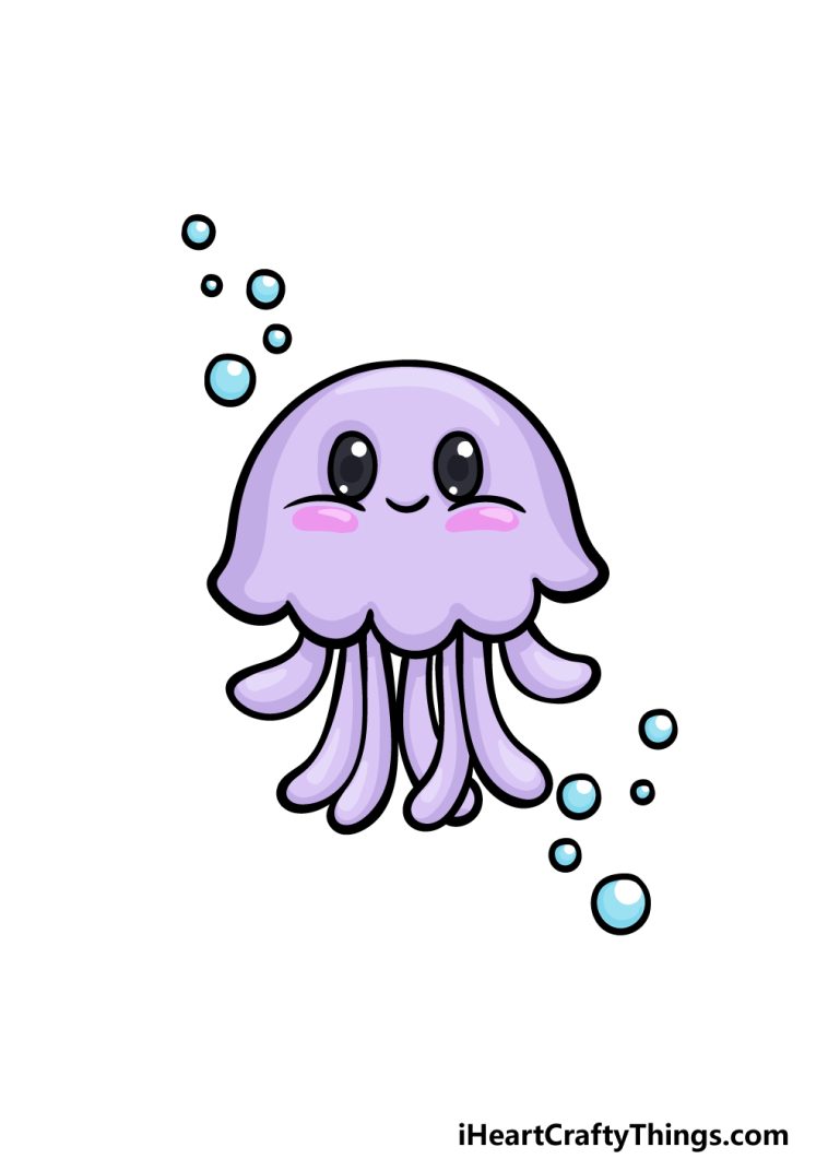 Cartoon Jellyfish Drawing How To Draw A Cartoon Jellyfish Step By Step!