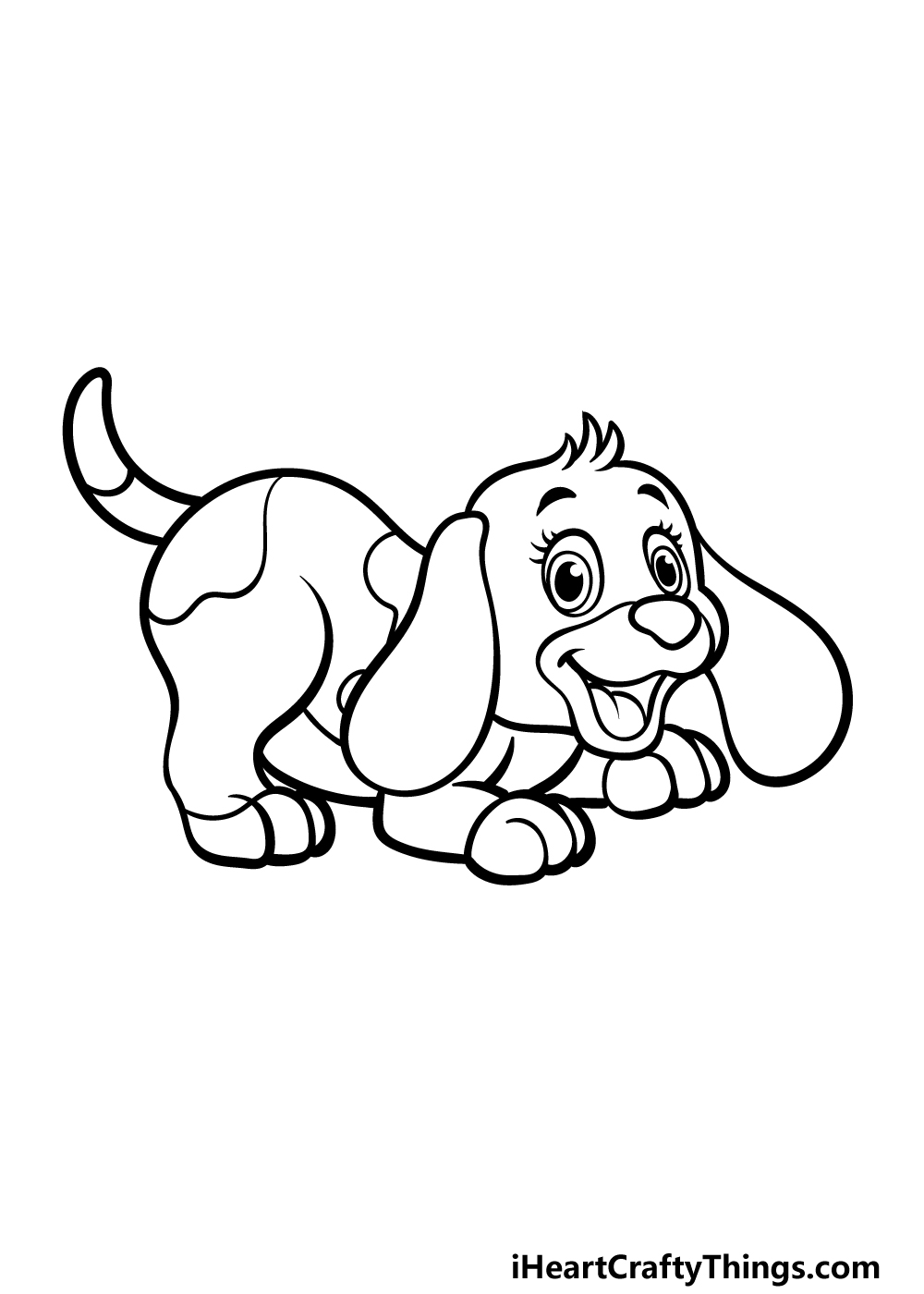 how to draw a cartoon puppy step 7