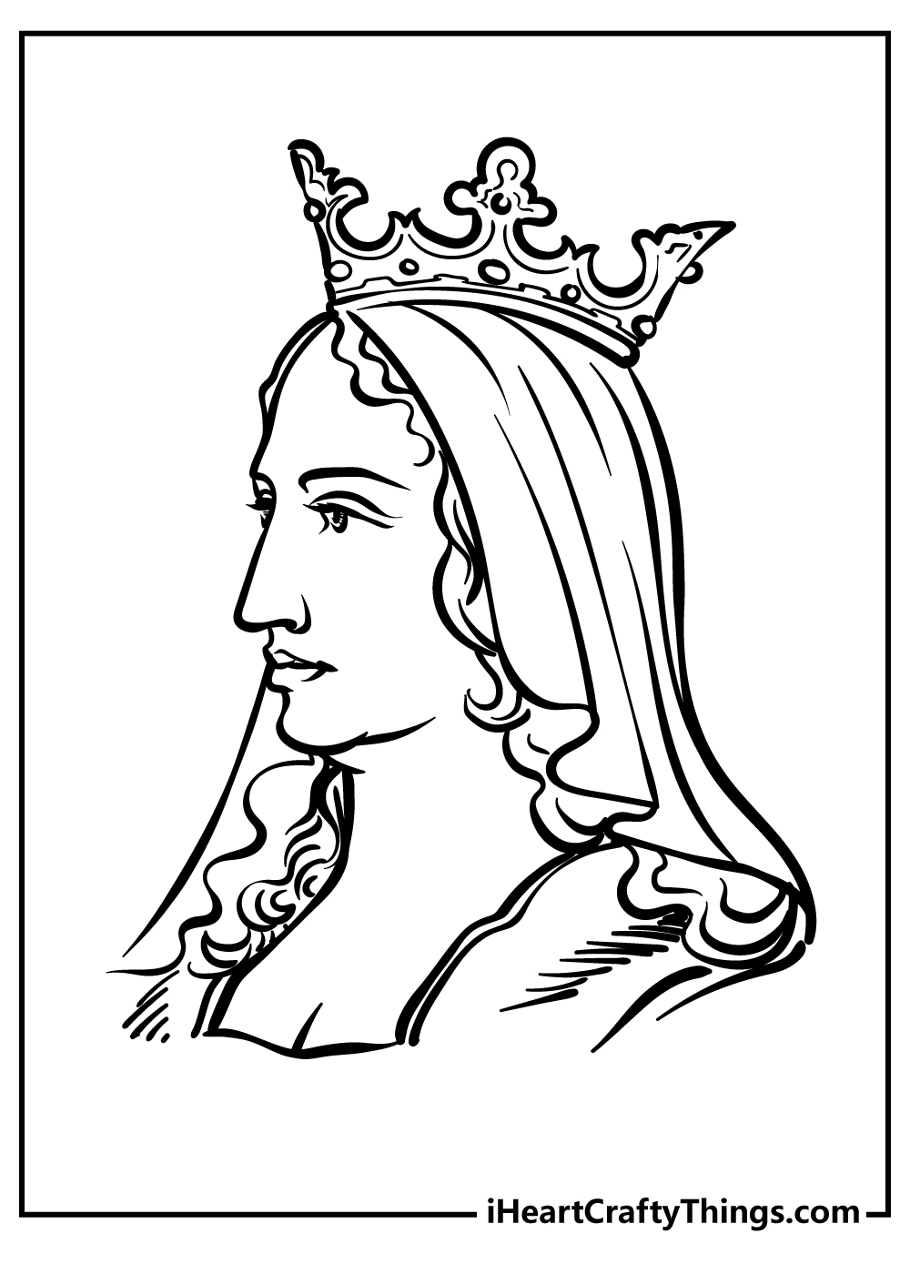 Queen Coloring Sheet for children free download
