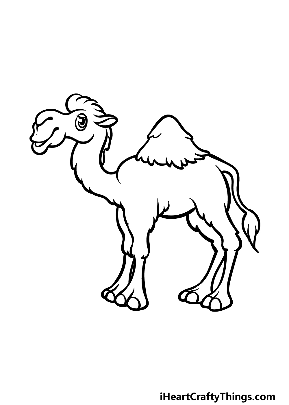 how to draw a cartoon camel step 7