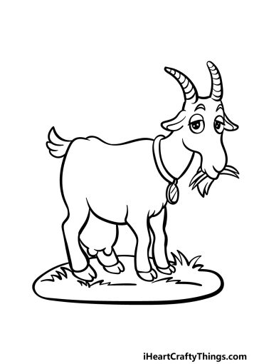 Cartoon Goat Drawing - How To Draw A Cartoon Goat Step By Step