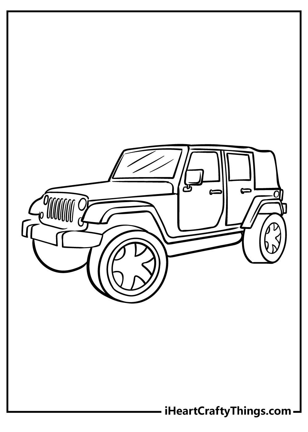 Jeep Coloring Original Sheet for children free download