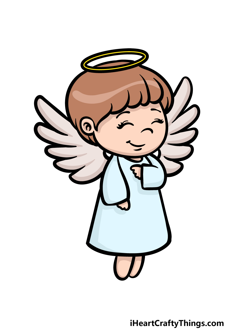 Cartoon Angel Drawing How To Draw A Cartoon Angel Step By Step