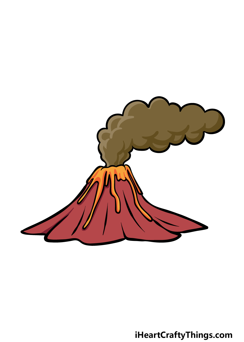 How To Draw Volcanoes Draw A Volcano Step by Step Drawing Guide by  finalprodigy  DragoArt