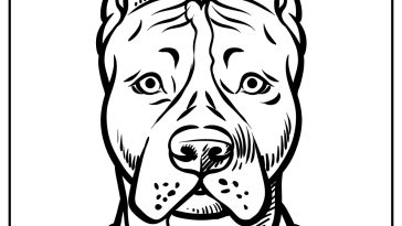Pitbull Coloring Pages free printable
