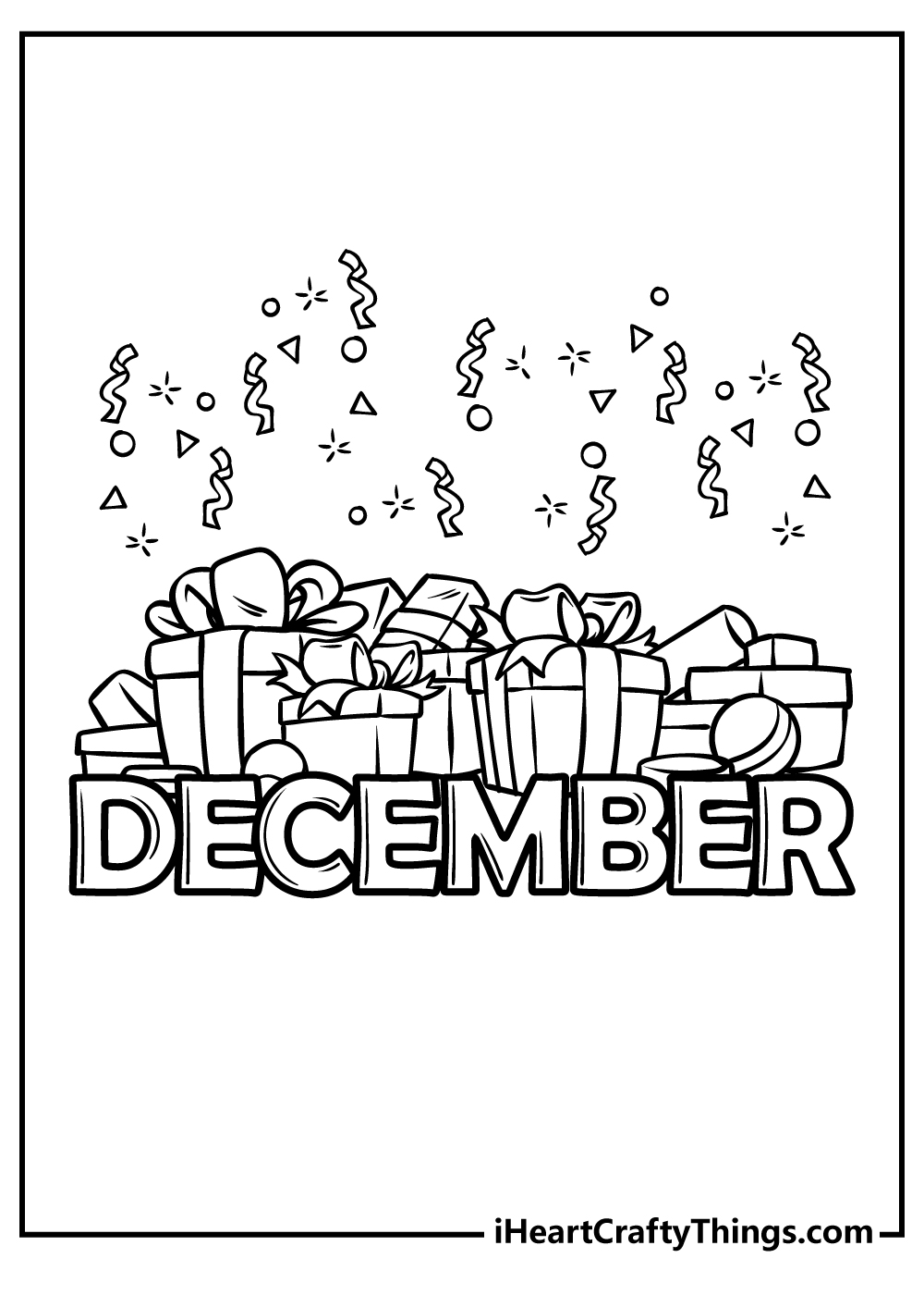 December Coloring Book for adults free download