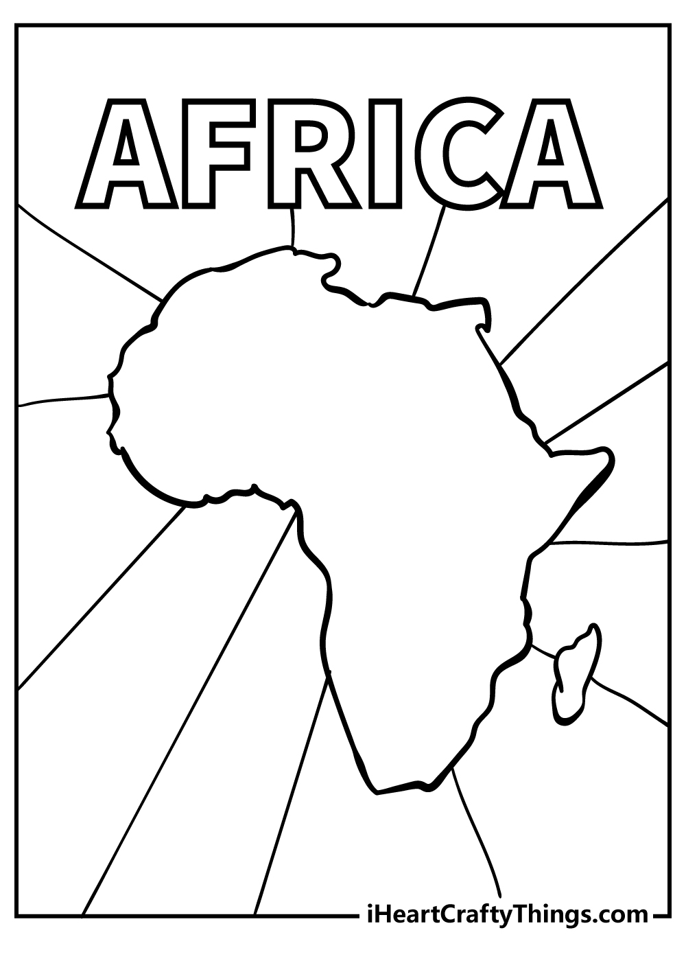Africa Coloring Pages for kids free download