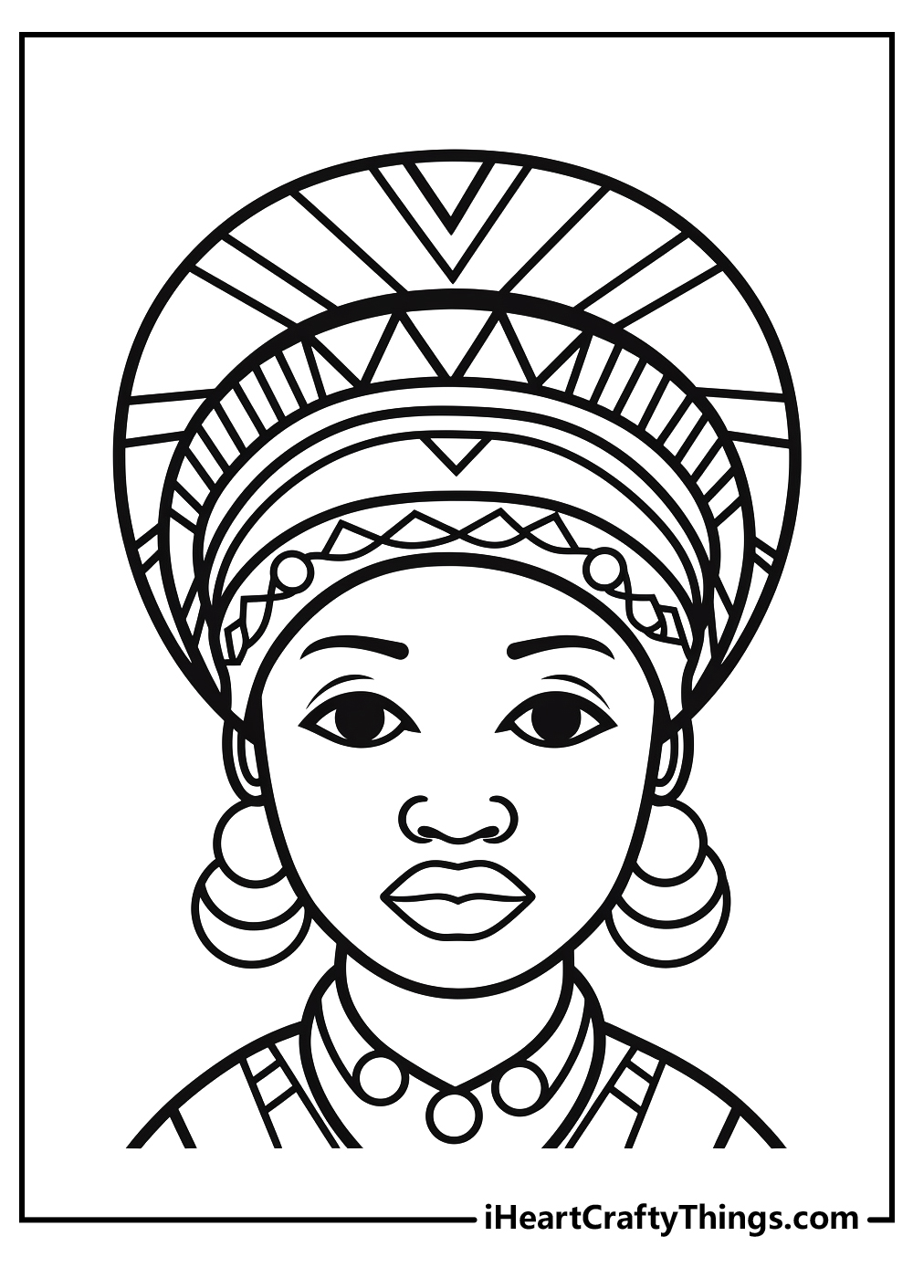 african woman coloring pages