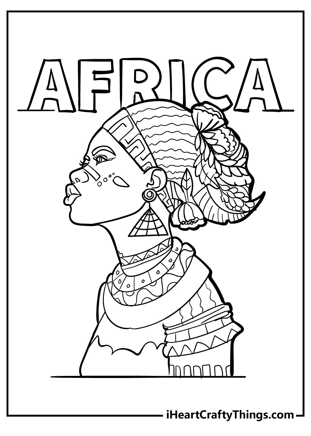 Africa Coloring Pages free pdf download