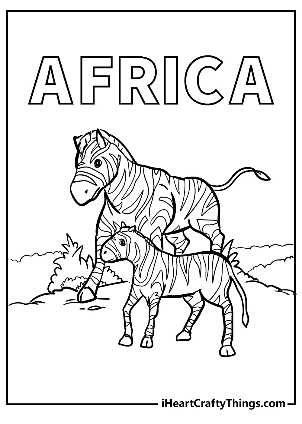 Africa Coloring Book free printable