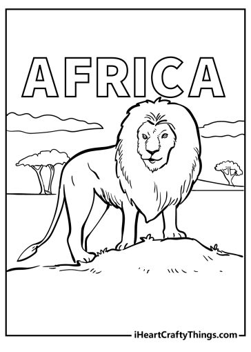 Africa Coloring Pages free printable