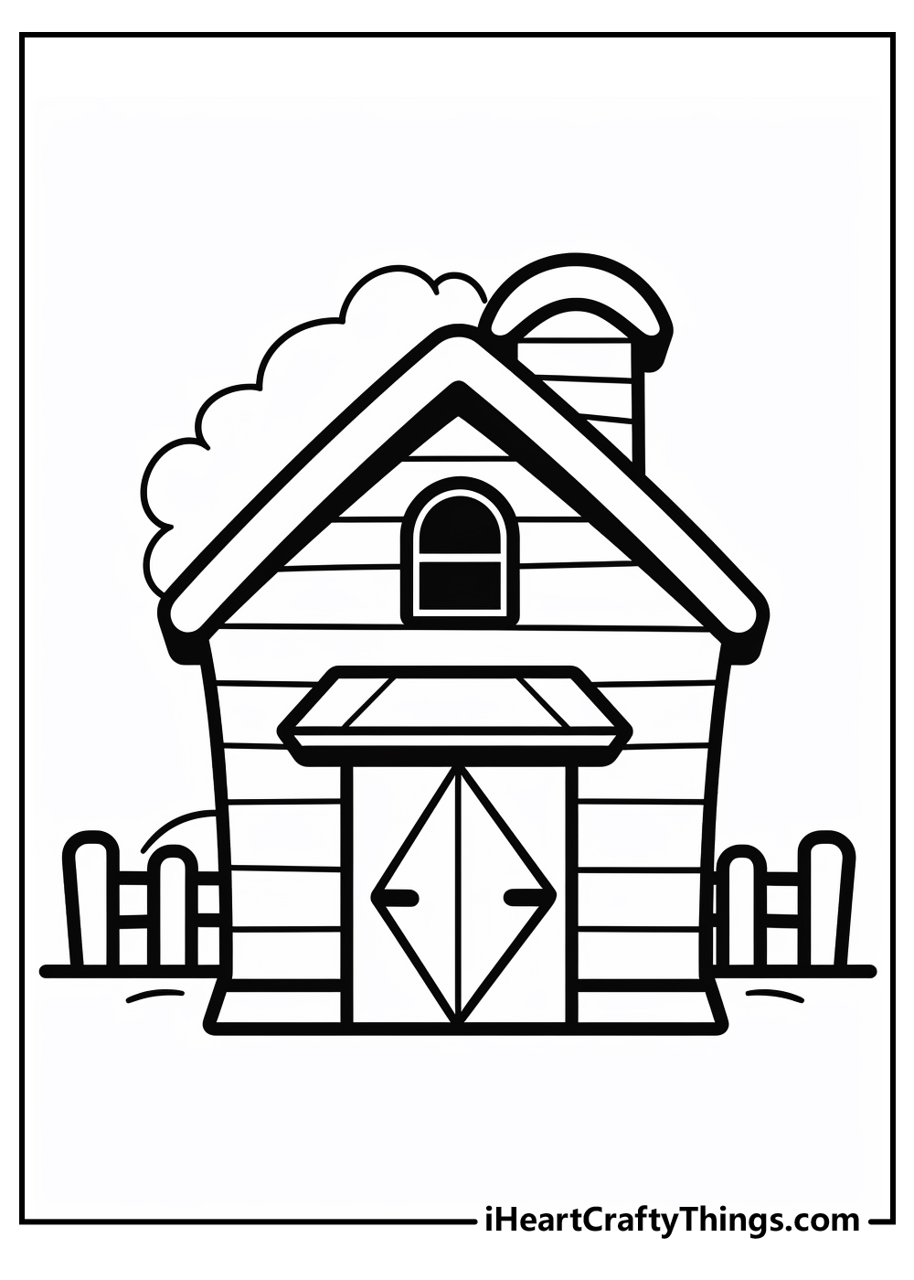 original barn coloring printable