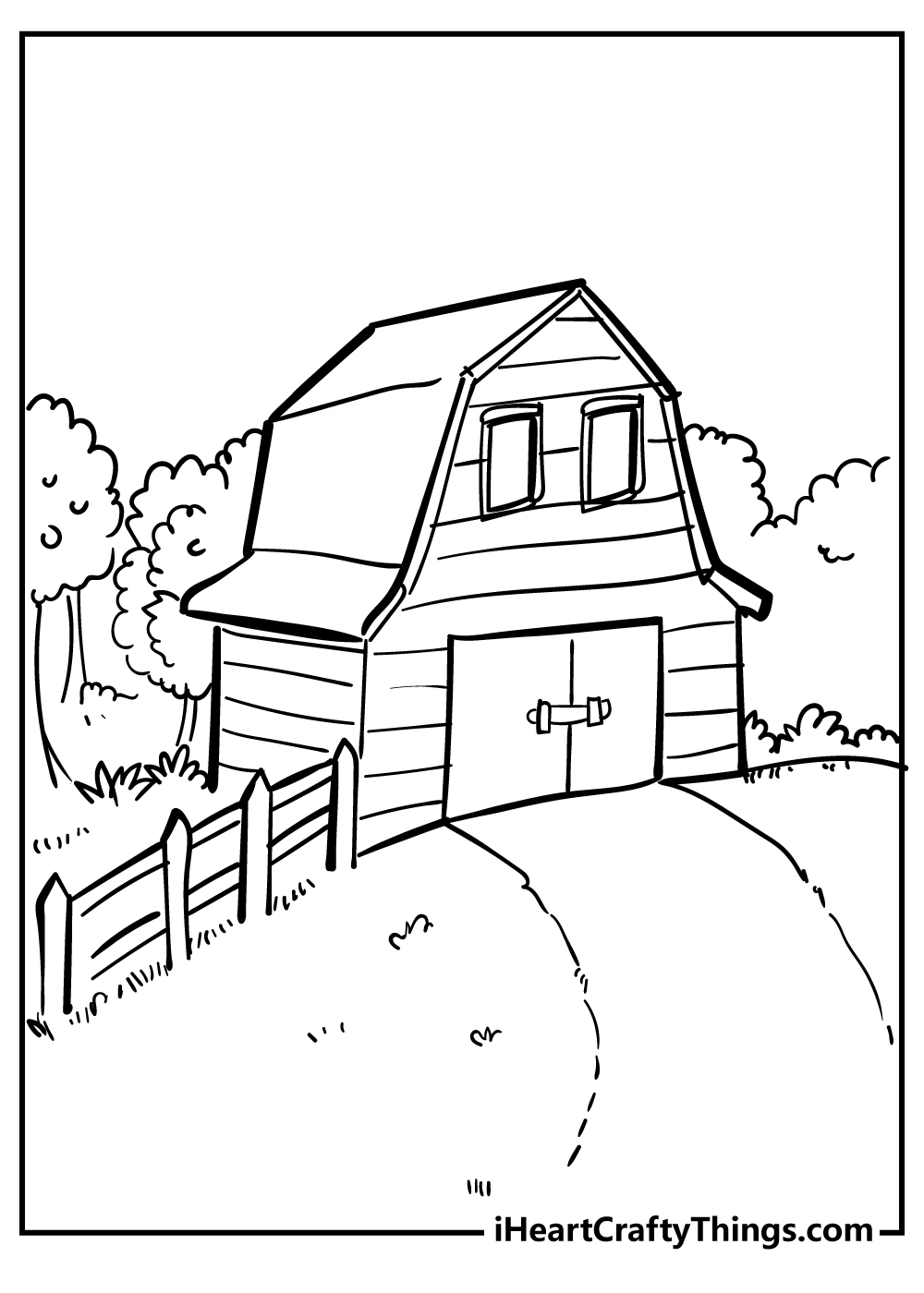 Barn Coloring Pages for kids free download