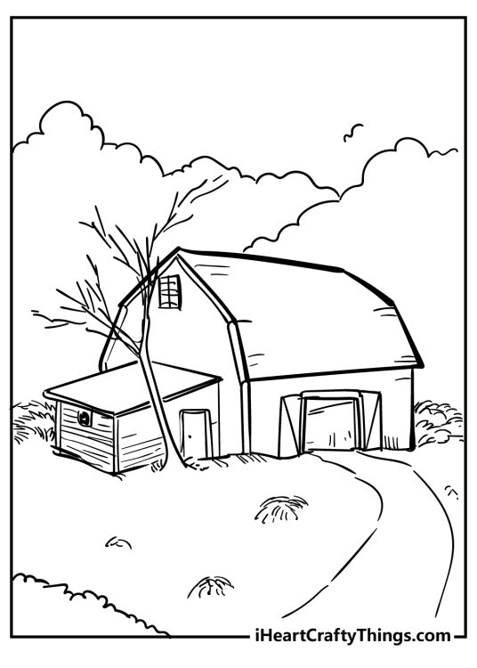 Barn coloring pages