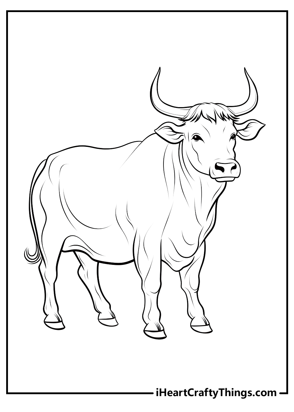 bull coloring pages for kids