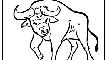 Bull Coloring Pages free printable