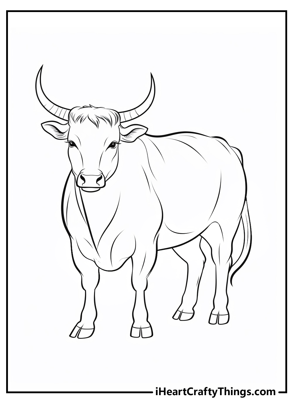 realistic bull coloring pages