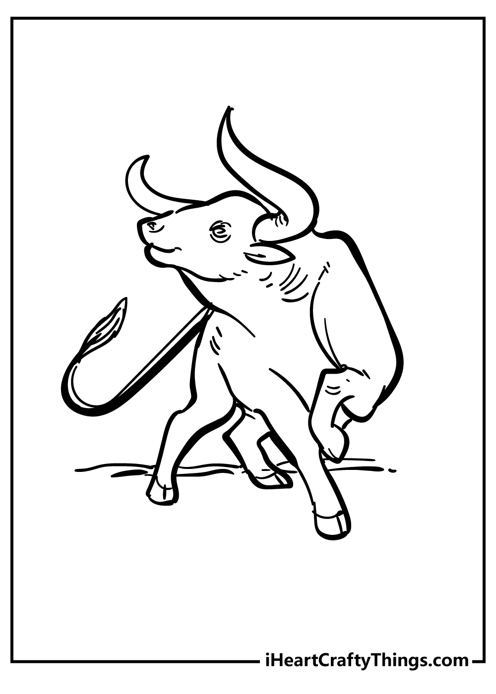 Bull Coloring Sheet for children free download