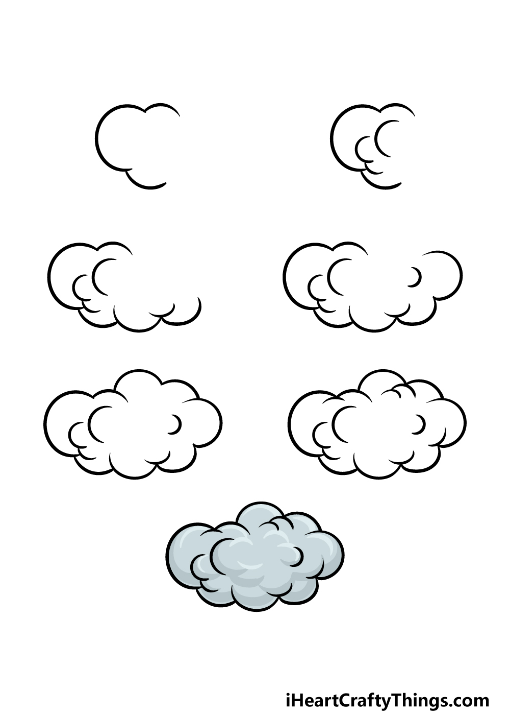 Cloud Drawing  How to Draw a Cloud in 7 Easy Steps  ART WORLD BLOG