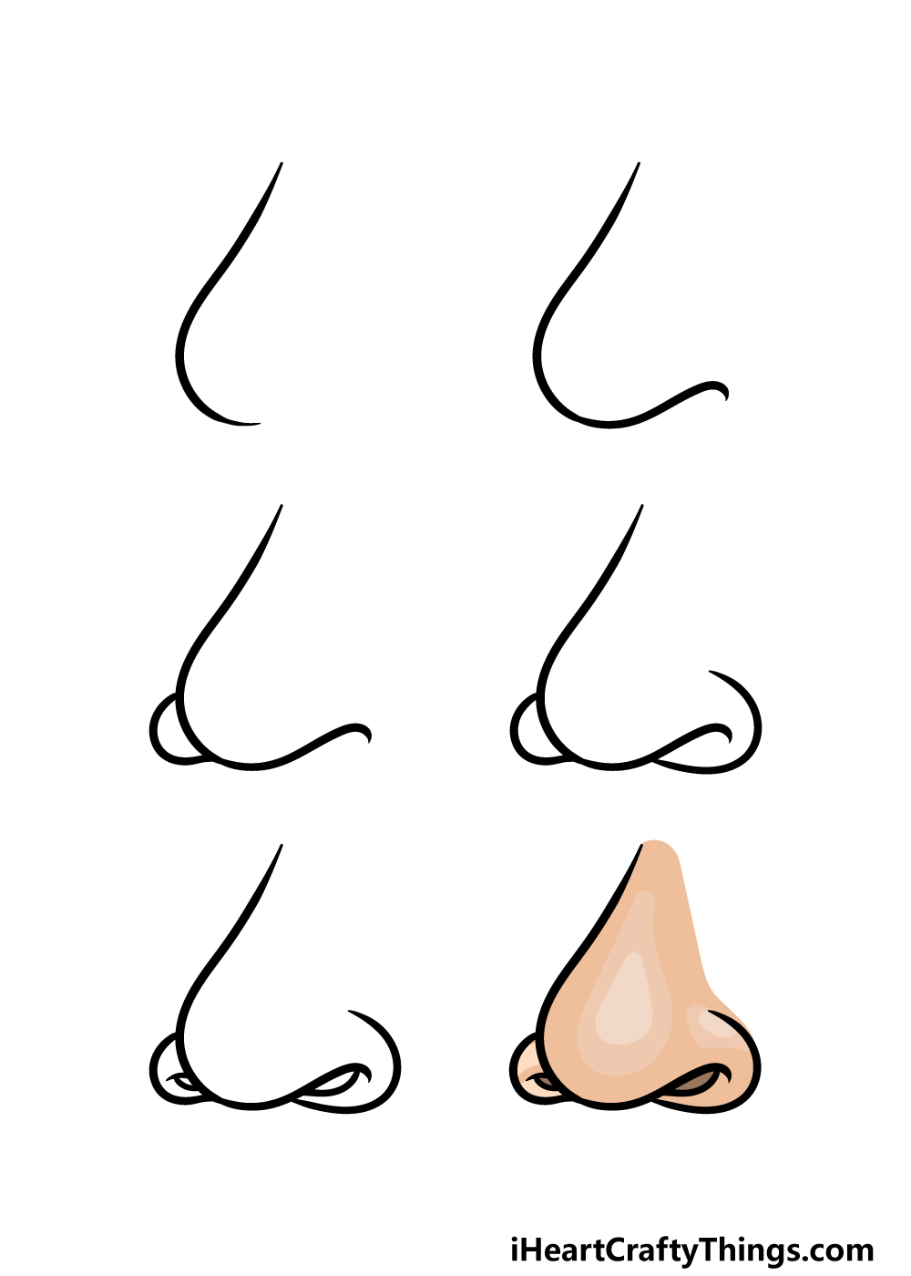 How to Draw a Nose  Easy Drawing Art