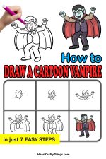 Cartoon Vampire Drawing - How To Draw A Cartoon Vampire Step By Step