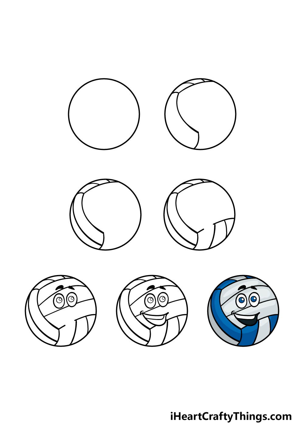 How to draw a Volleyball? - Step by Step Drawing Guide for Kids