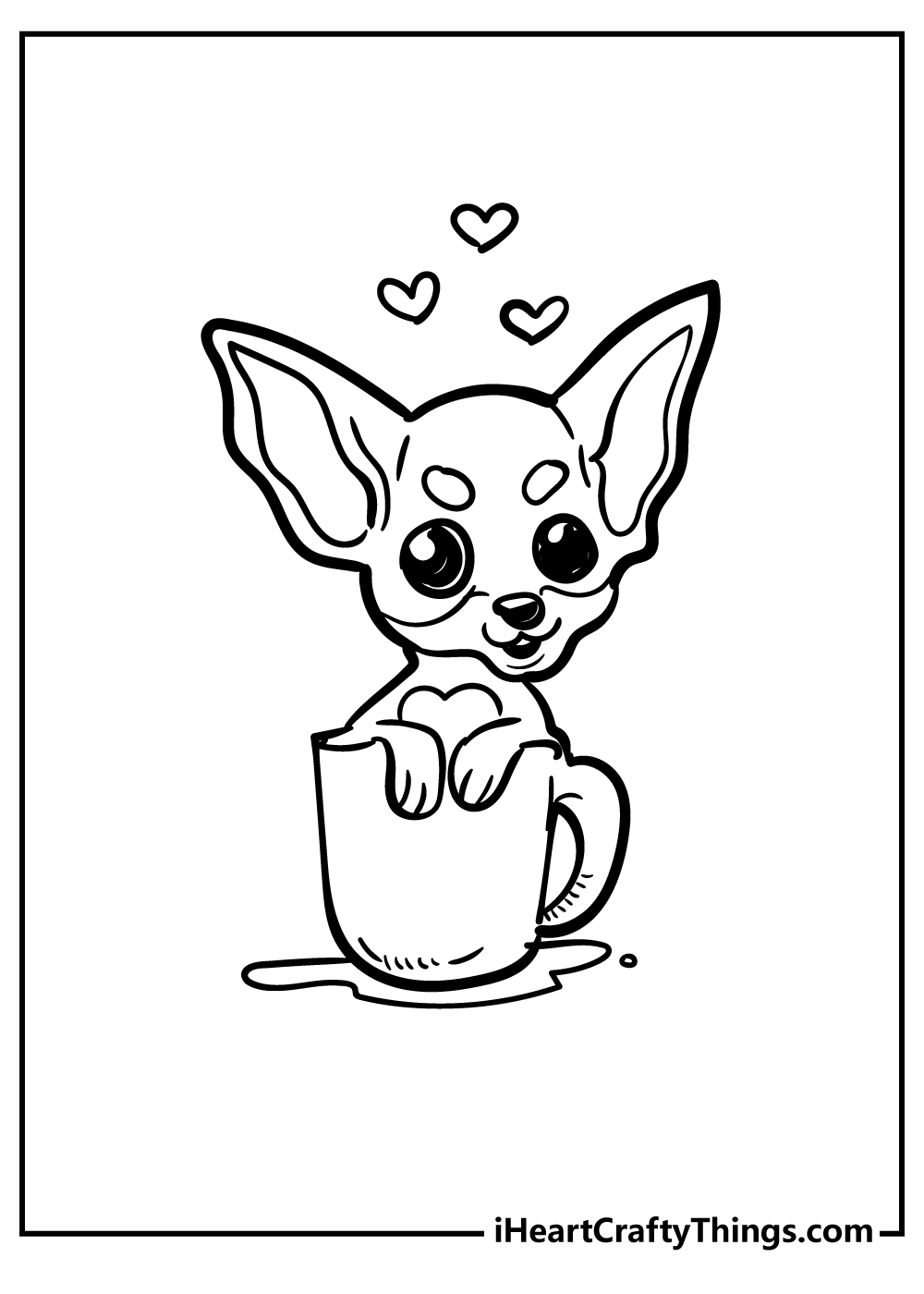 Chihuahua Coloring Pages for adults free printable