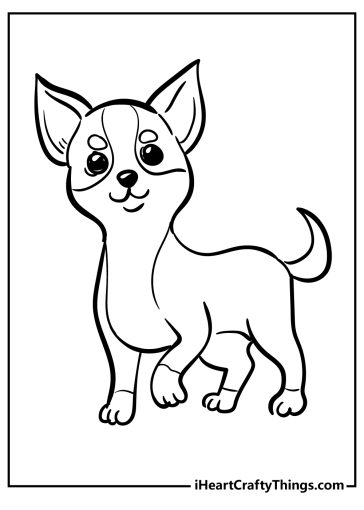 Chihuahua Coloring Pages free printable