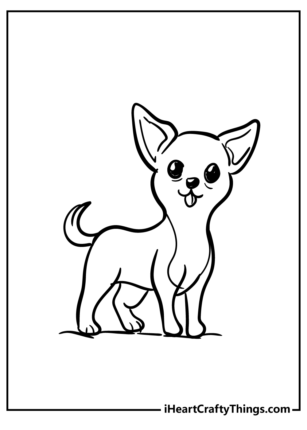 Chihuahua Coloring Pages for preschoolers free printable