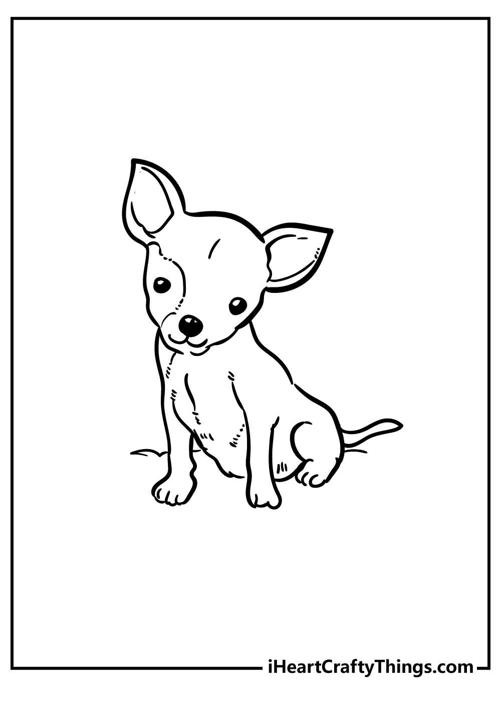 Chihuahua Coloring Book for kids free printable