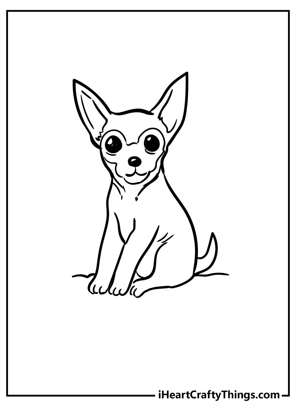 Chihuahua Coloring Sheet for children free download