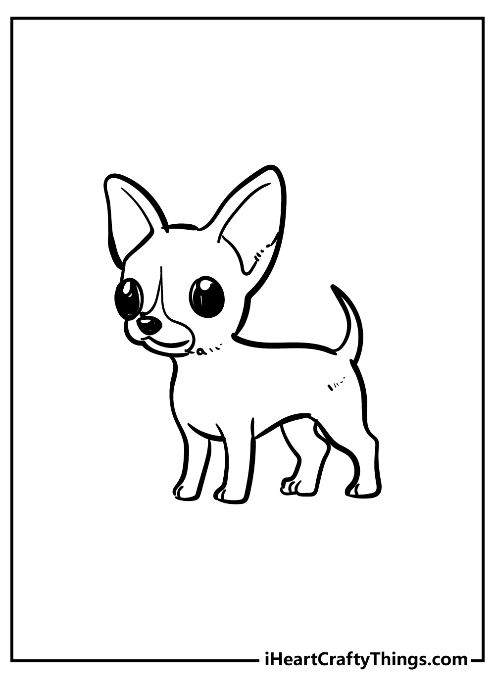 Chihuahua Coloring Original Sheet for children free download