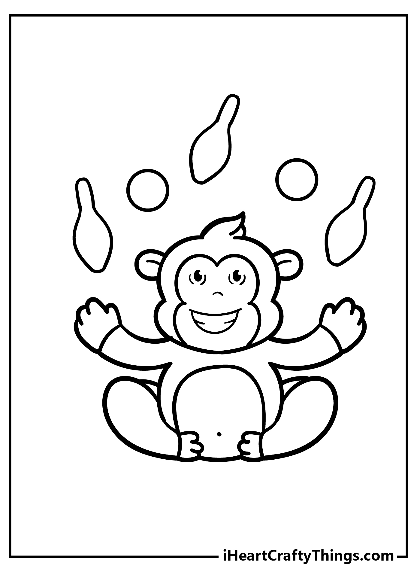 Circus Coloring Book for kids free printable