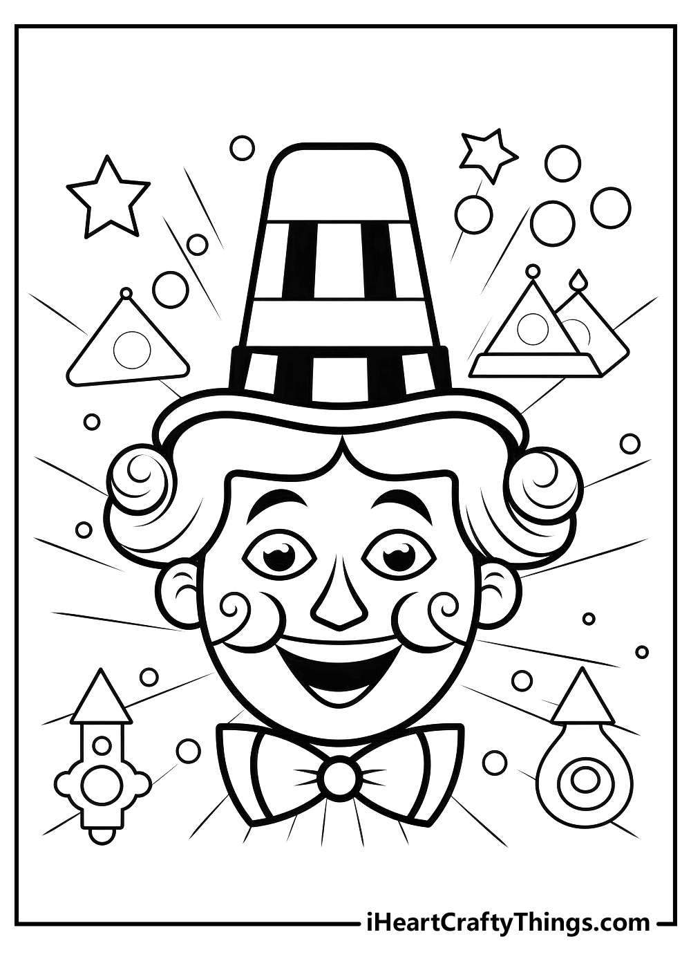 clown coloring pages for kids