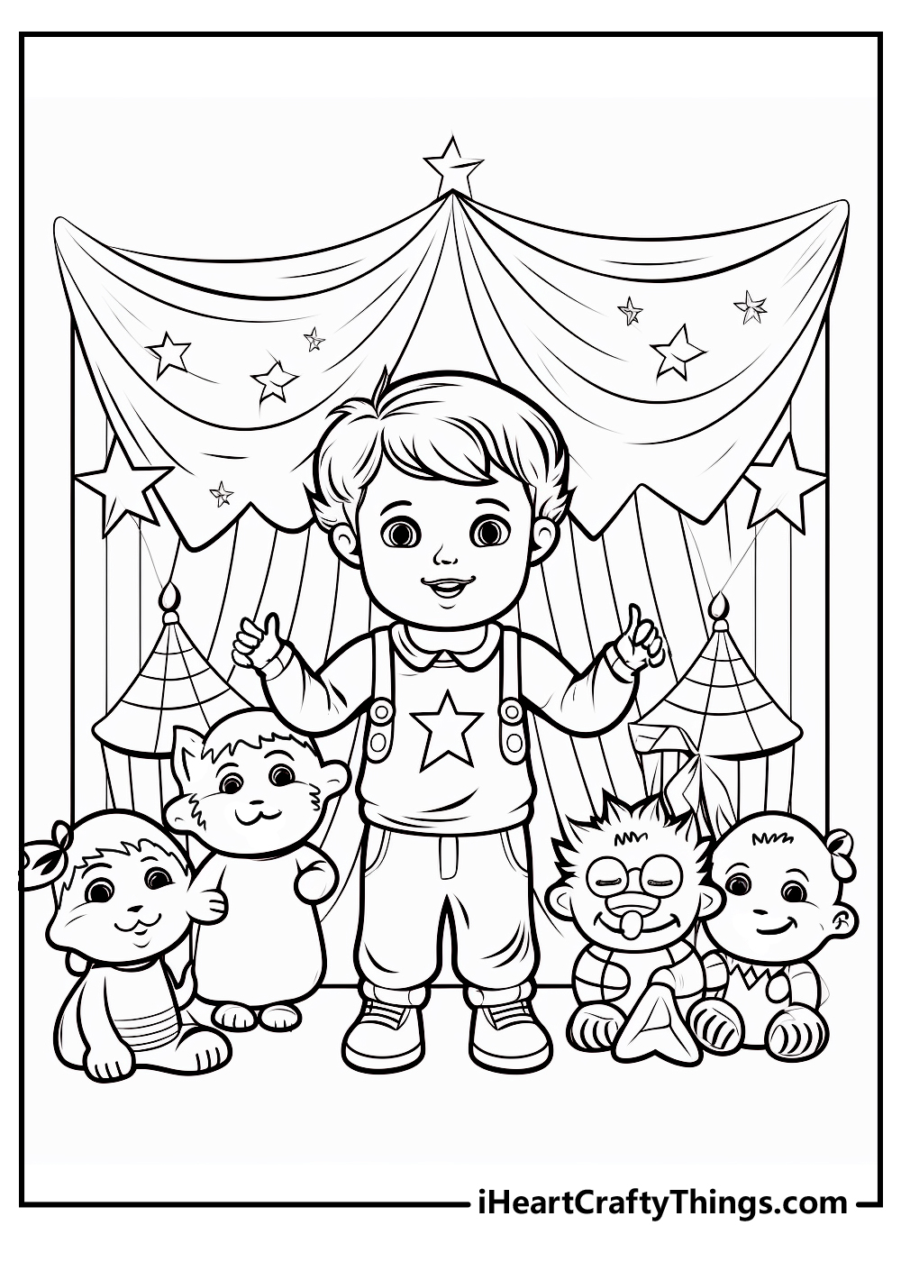 Circus Coloring and Activity Book Fun Coloring Book for Boys G  9781695685963