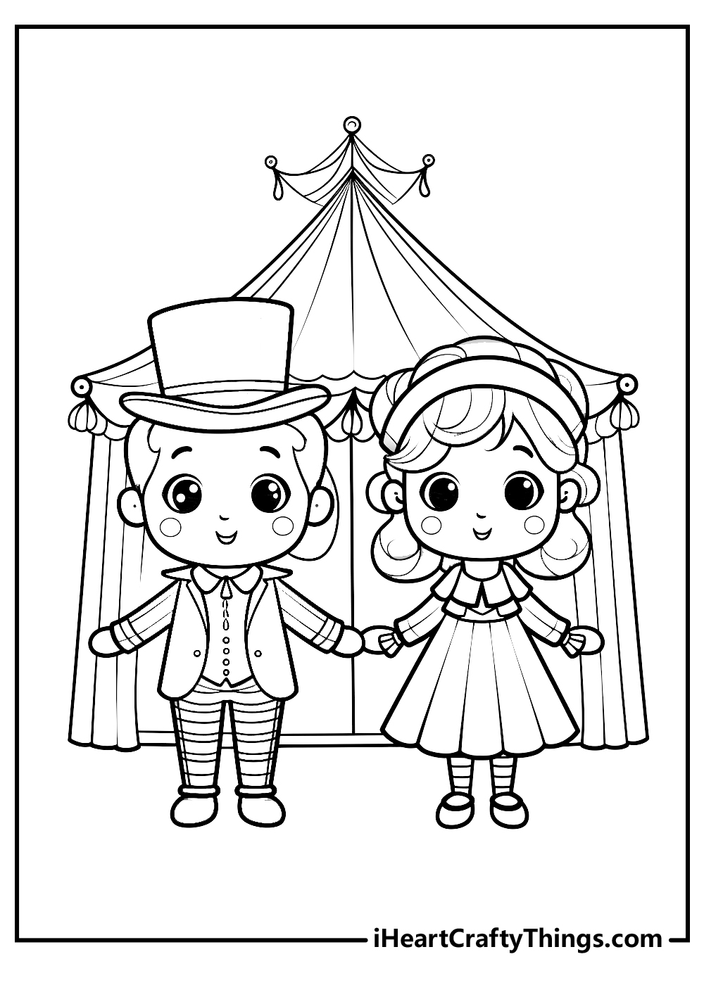 new circus coloring printable