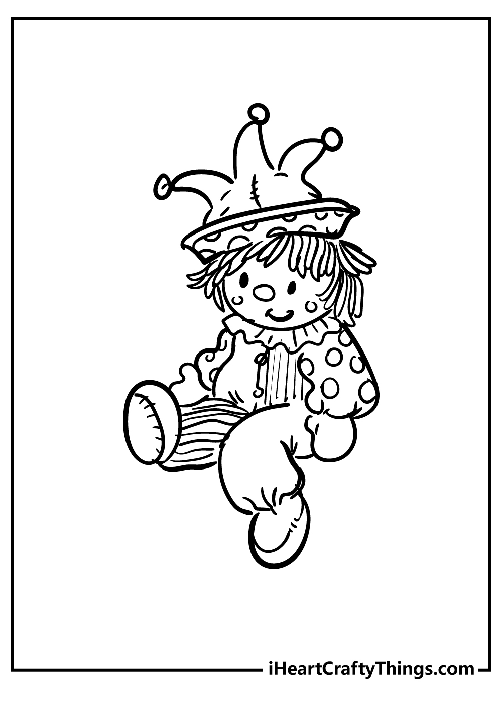 cute clown coloring pages