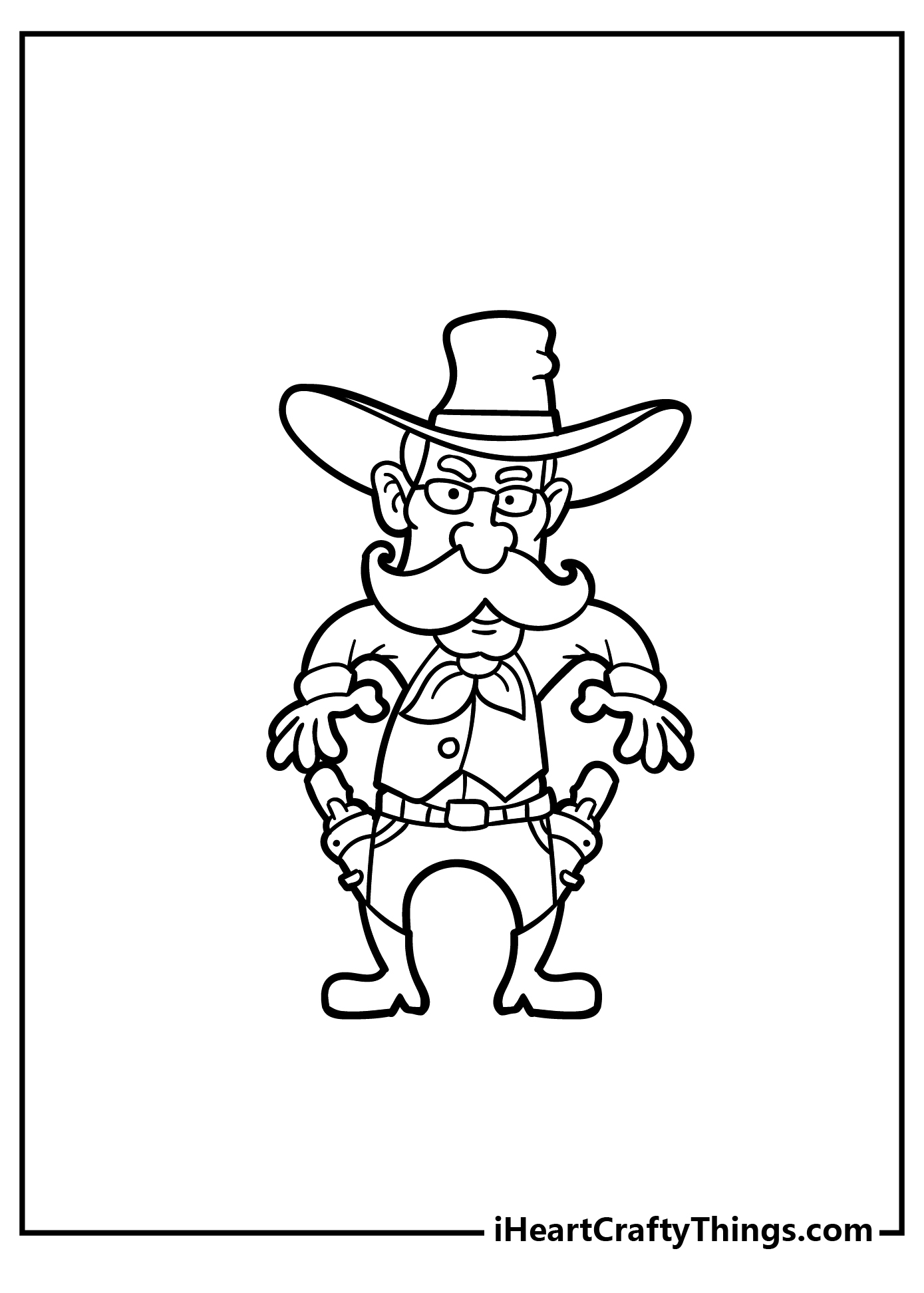 Cowboy Coloring Pages for adults free printable