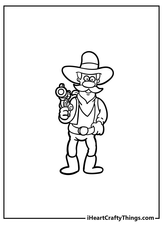 Cowboy Coloring Pages free pdf download