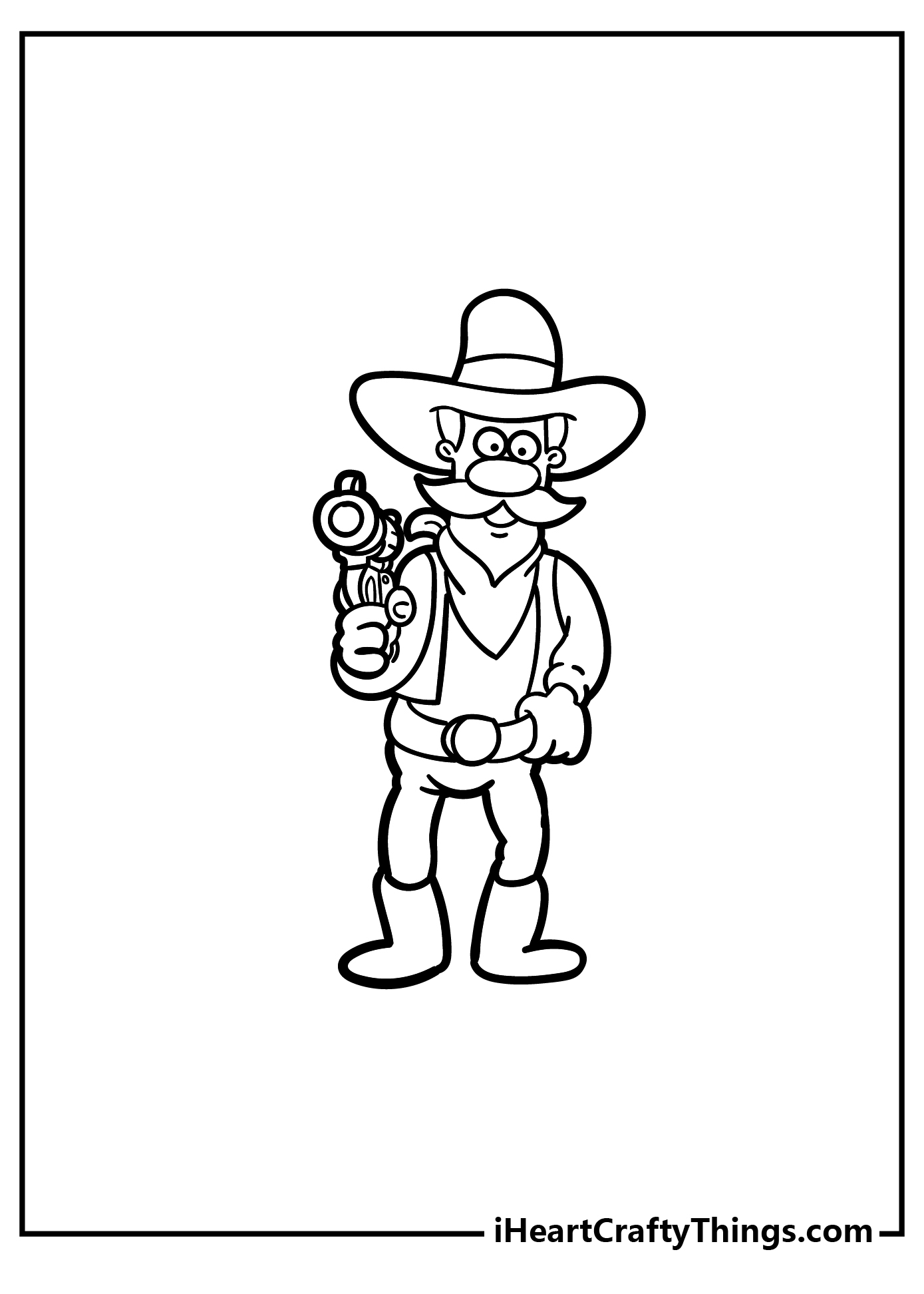 Cowboy Coloring Pages free pdf download