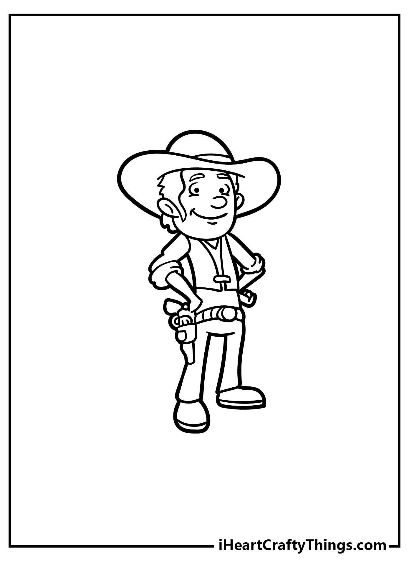 Cowboy Coloring Pages for preschoolers free printable