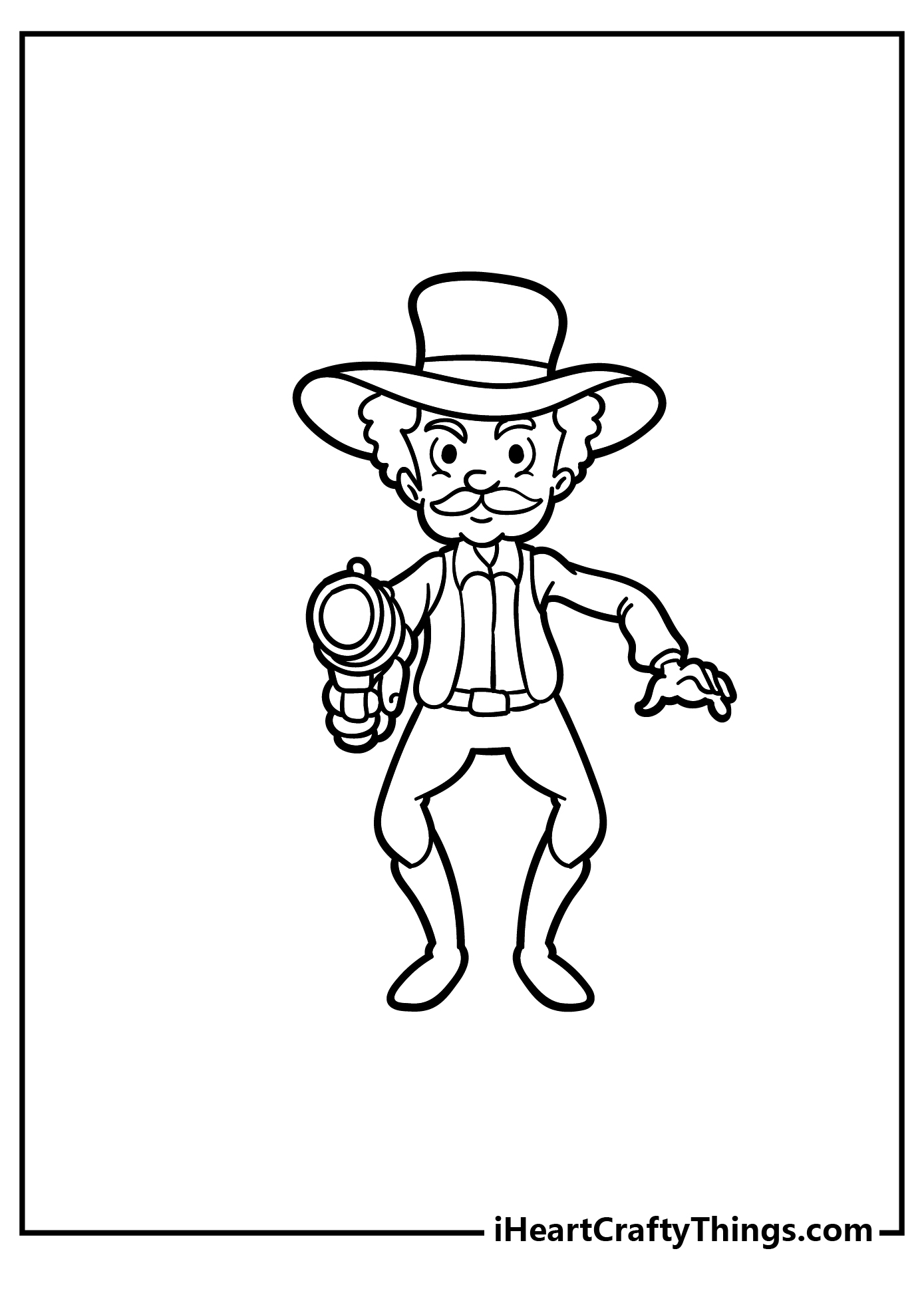 Cowboy Coloring Book free printable