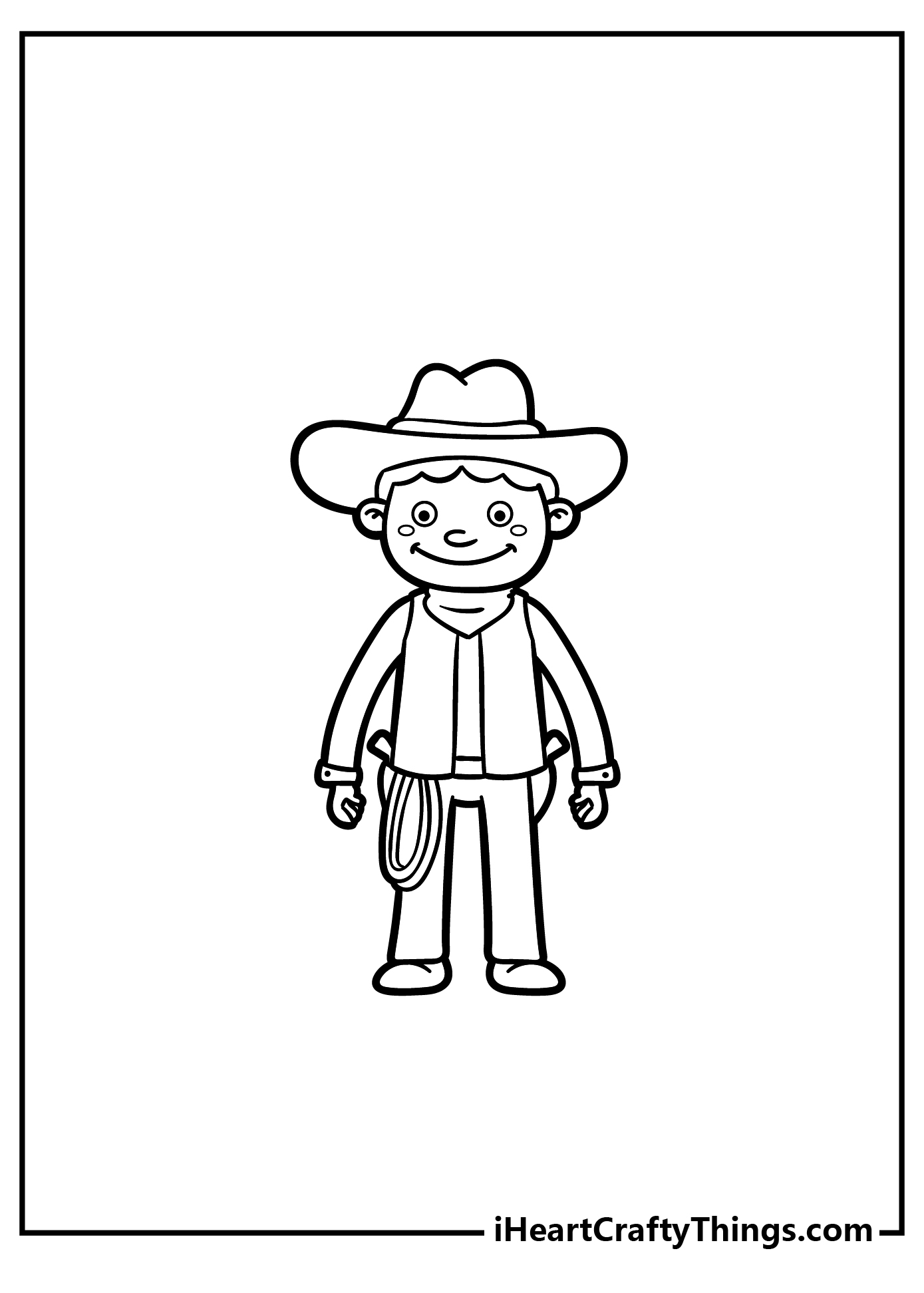 Cowboy Coloring Book for kids free printable
