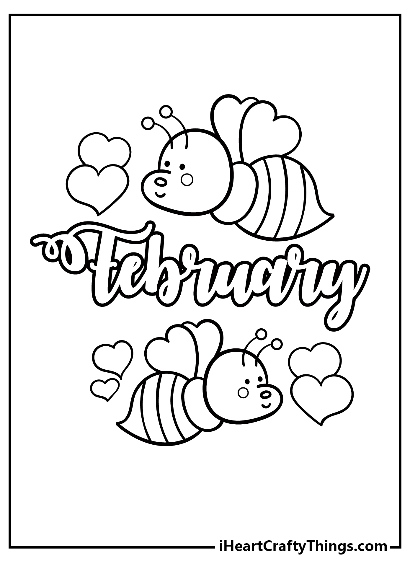 February Coloring, Dotter Activity Pages: Hibernation, Valentine's